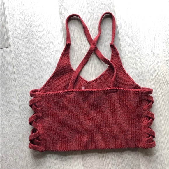 Red knit top - Picture 4 of 4